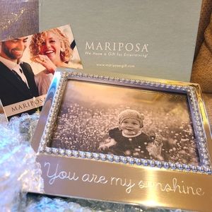 MARIPOSA Engraved Beaded Picture Frame